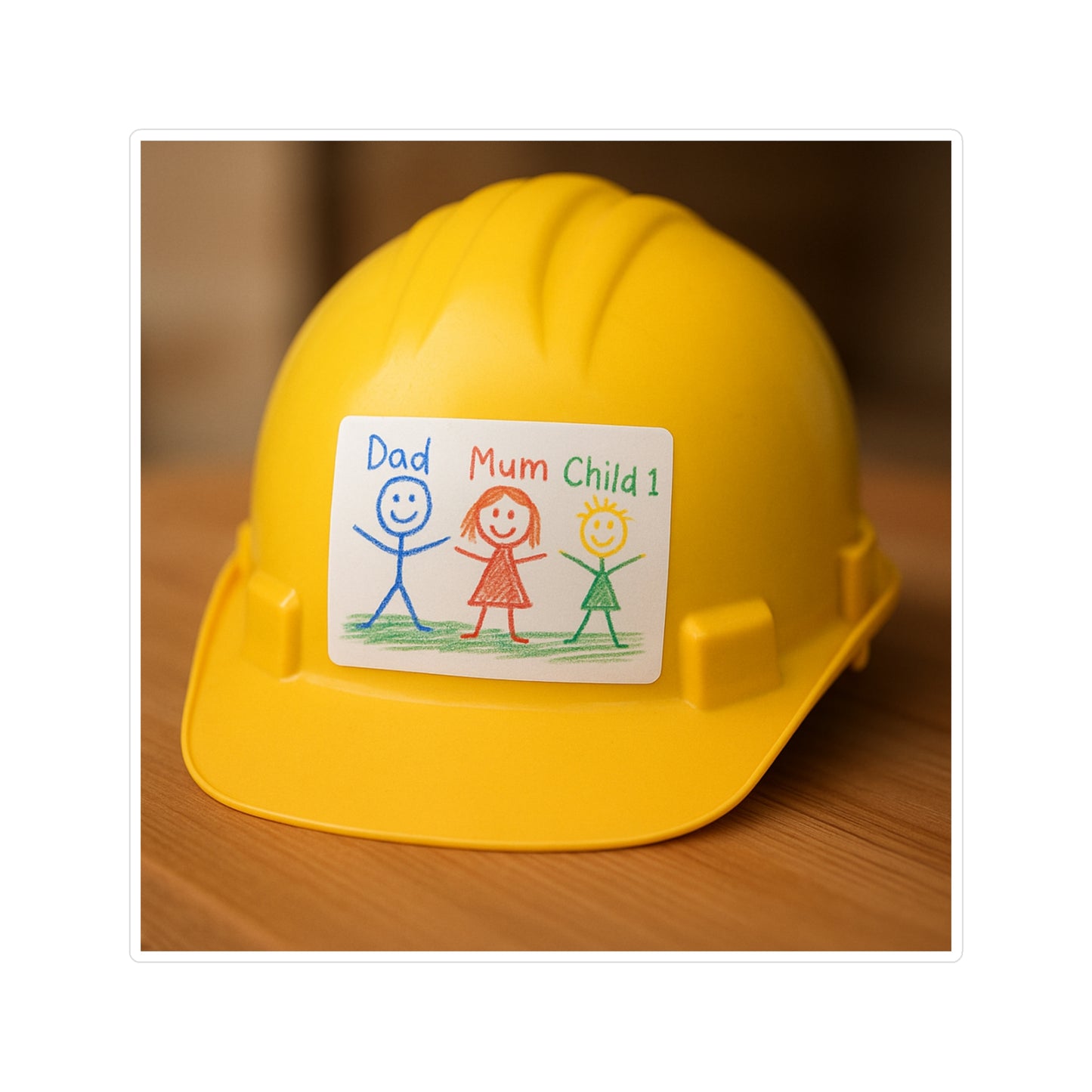 Custom Hard Hat Sticker – Your Child’s Drawing